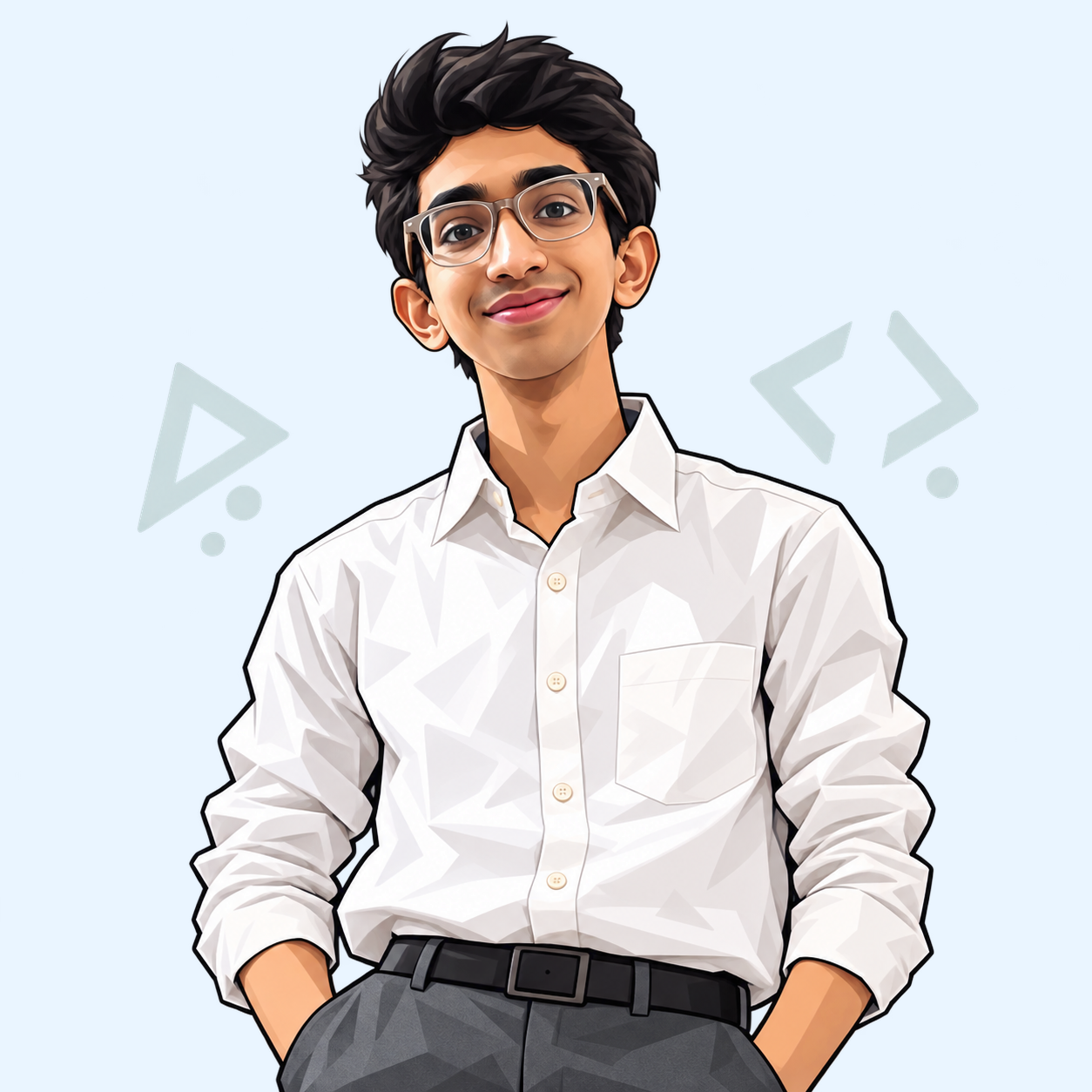 Illustrated portrait of Deepak Gupta